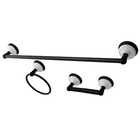 Kingston Brass Victorian 3-Piece Bathroom Hardware, Oil Rubbed Bronze BAK111148ORB